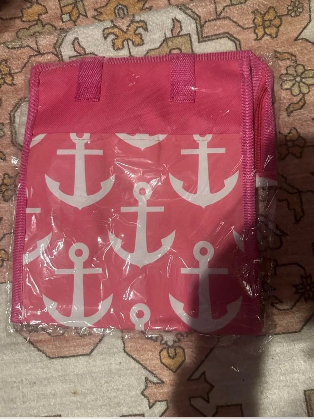 Simply Southern Pink Anchor Drawstring Backpack AND matching Tote Bag BOTH NWT